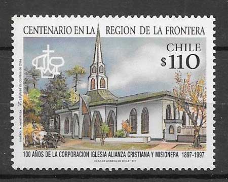sellos colección turismo Chile 1997