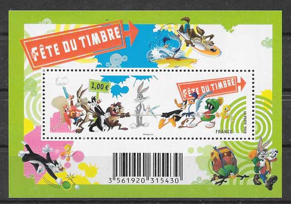  Colección sellos día del sello Francia 2009