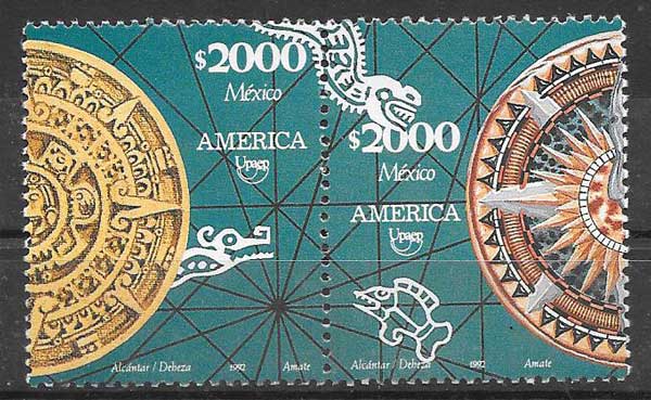 sellos colección América UPAEP México 1992