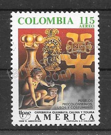 Filatelia Colombia 1989 UPAEP